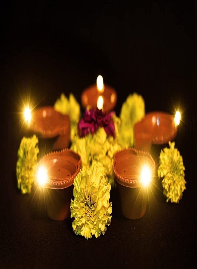 SAJANI 6Pcs Kodiya Shape Water Sensor Diya, Artificial Flameless & Smokeless Diya, Diya for Home Decoration & Festivals (6Pcs Kodiya Diya) - Image 3